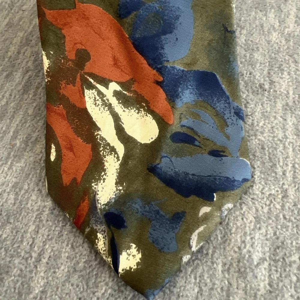 Carlo Palazzi Italian Silk Tie Watercolor Floral Abstract Vintage Career Formal